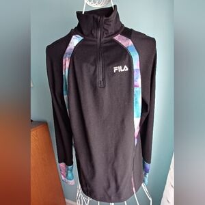 EUC Fila Sport 1/4 Zip Long Sleeved Medium Weight Knit Top - Womens Size Medium